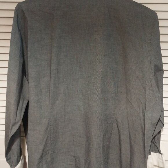 Pendleton Vintage Plus Womens 22W Button-Up Shirt Gray & White 100% Cotton - Picture 2 of 6